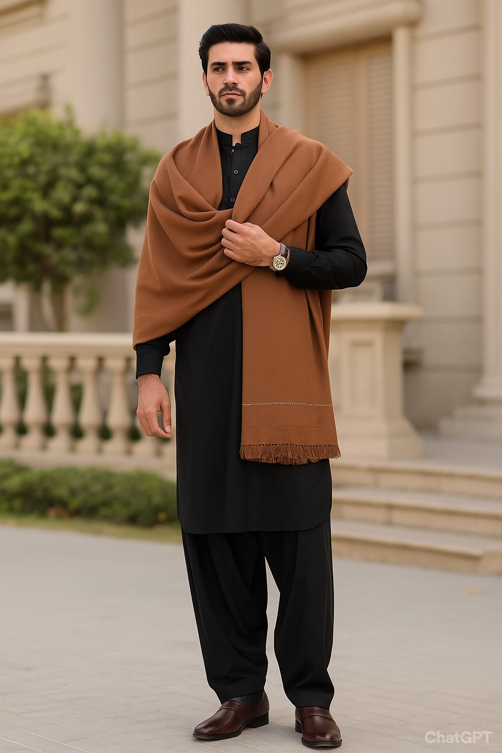 Men's J. Wool Shawl